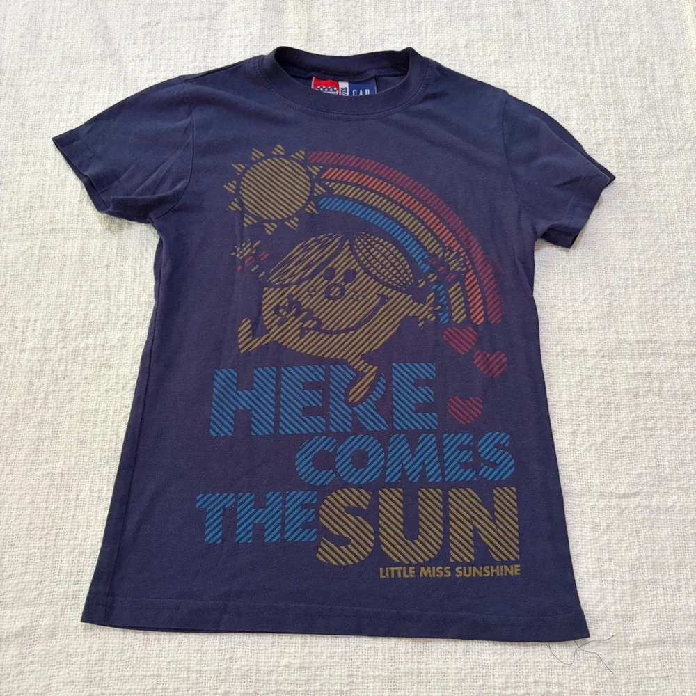 Gap Kids Girls Lot 6pc XS 4-5 Little Miss Sunshine Tee Tanks Cardigan Shorts